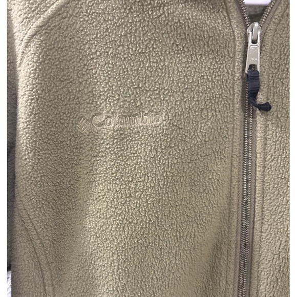 Columbia Full Zip Fleece Jacket Women's Size M Green Soft Zip-Up Pullover - Picture 2 of 4